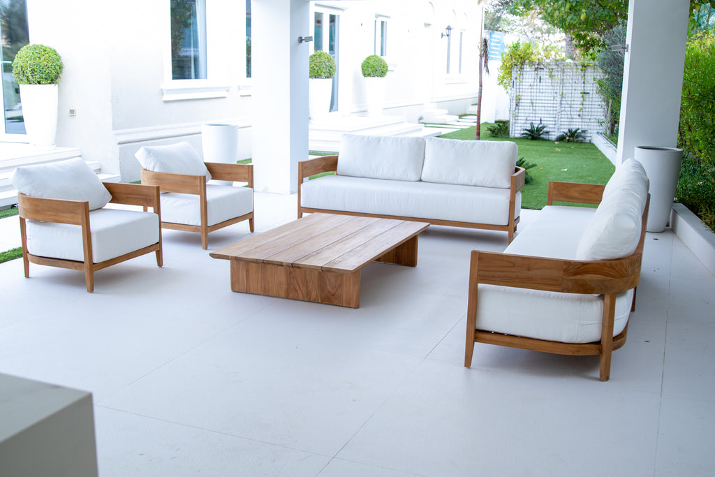 Mahra Teak 3 Seater Sofa Customer Home