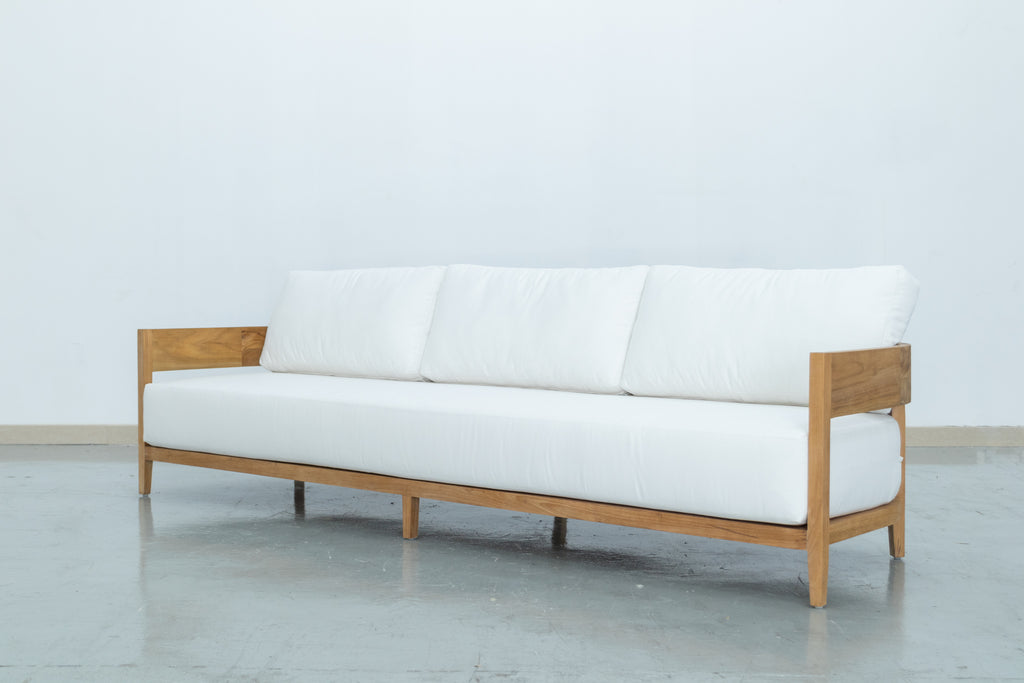 Mahra Teak 3 Seater Sofa Side view