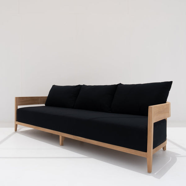 Mahra Teak 3 Seater Sofa Side view