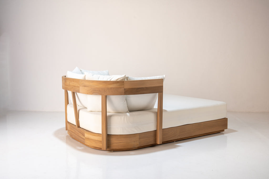Mahra Teak Daybed Perspective View 4