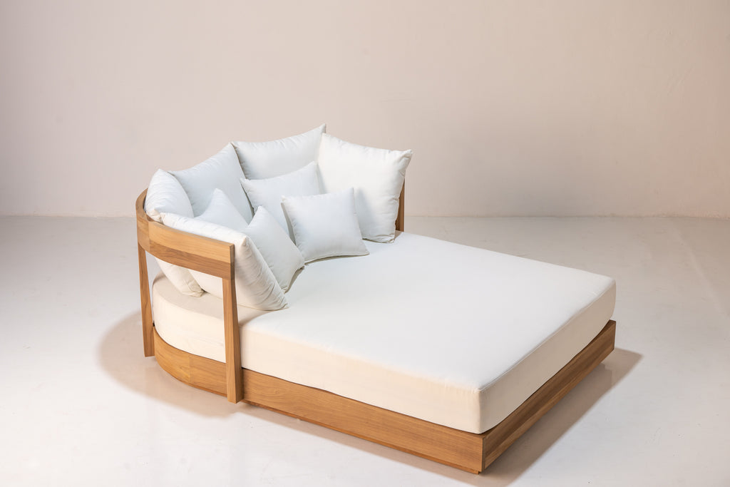 Mahra Teak Daybed Perspective View 7