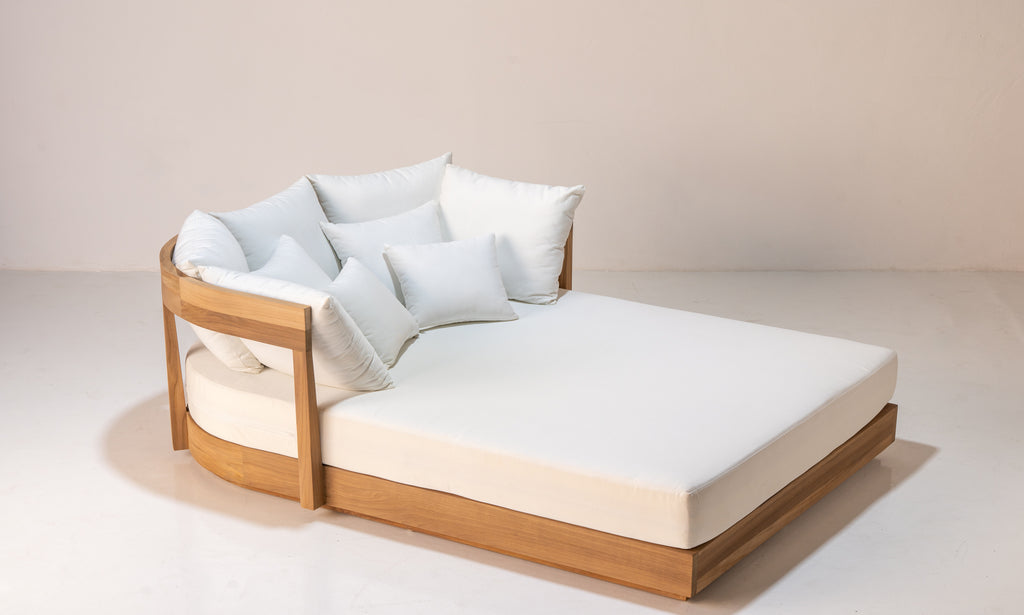 Mahra Teak Daybed Perspective View 8