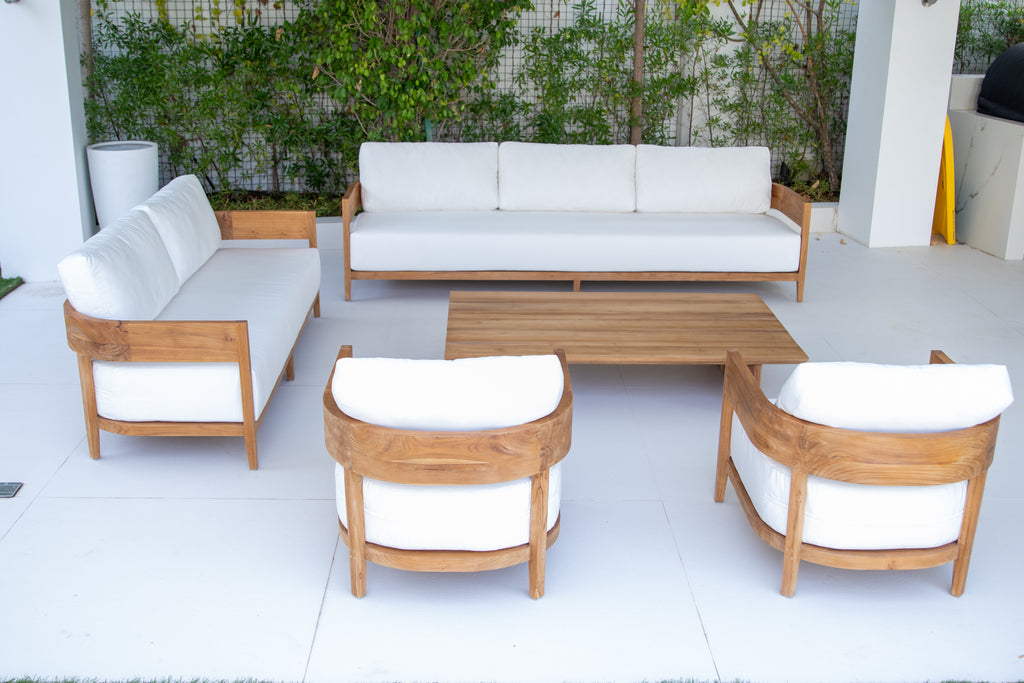 Mahra Teak Two Seater Sofa Customer Home