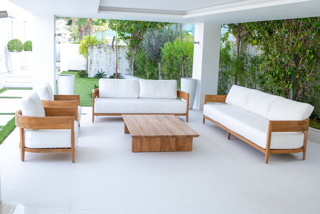 Mahra Teak Two Seater Sofa Customer Home
