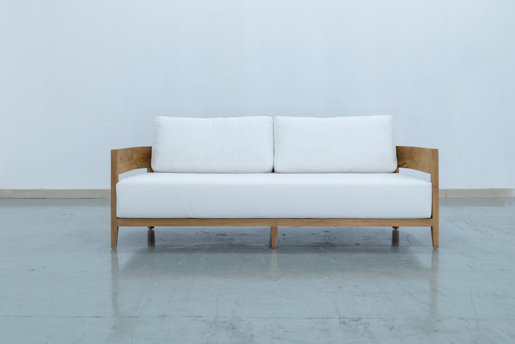 Mahra Teak Two Seater Sofa Front view