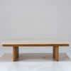 Mahra Travertine Coffee Table Front View 1