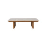 Mahra Travertine Coffee Table White Background View 2