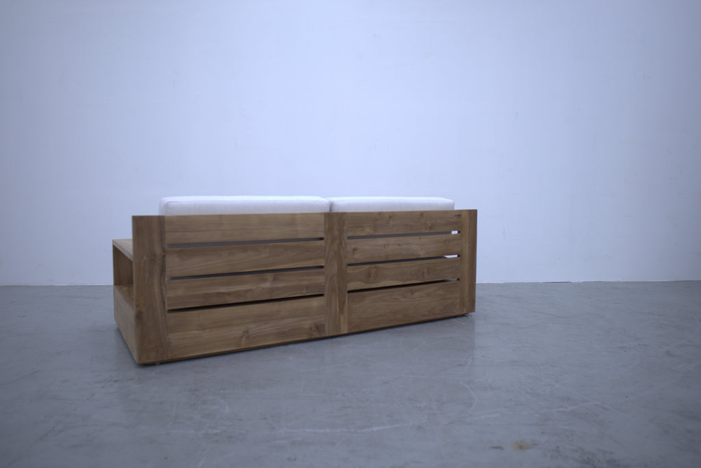 Malaga Teak 2 Seater Sofa Back view 