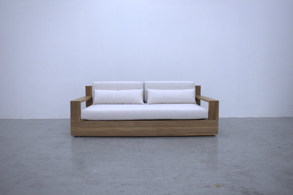 Malaga Teak 2 Seater Sofa Front view