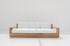 Malaga Teak 3 Seater Sofa Front view