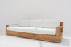 Malaga Teak 3 Seater Sofa Side view