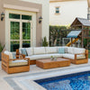 Malaga Teak L Shaped Sofa