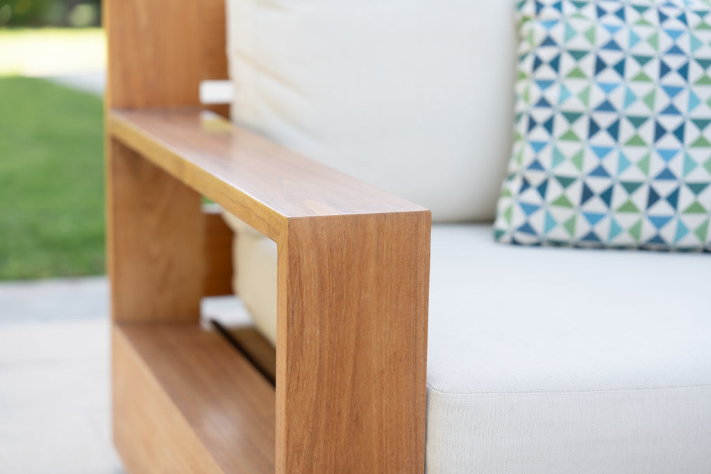 Malaga Teak L Shaped Sofa Customer Home