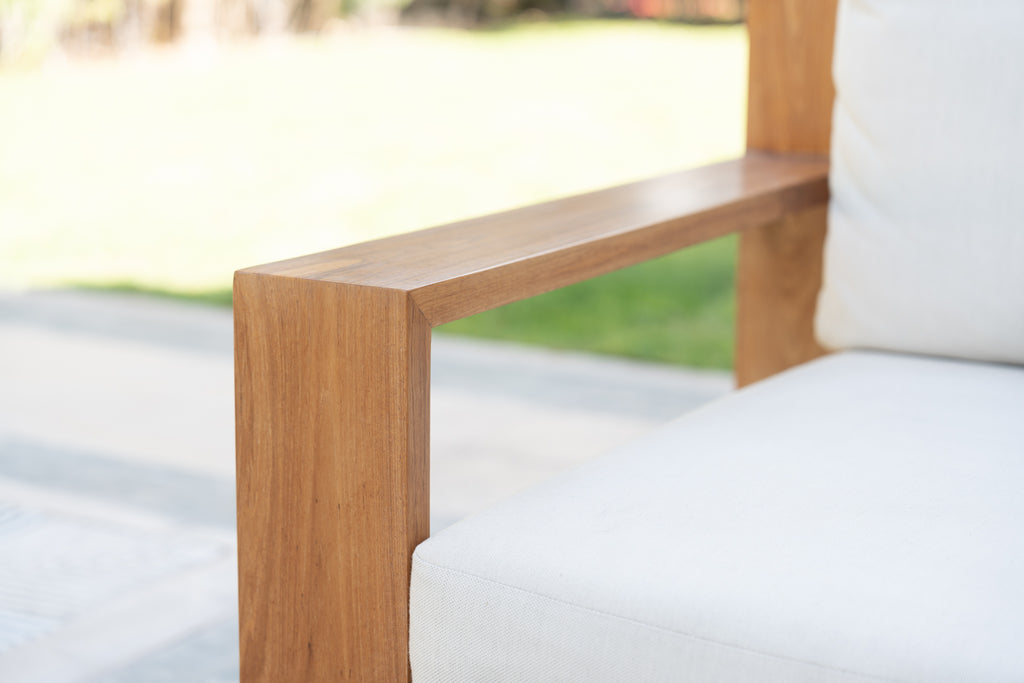 Malaga Teak L Shaped Sofa Customer Home