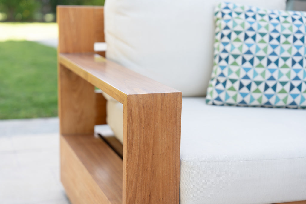 Malaga Teak L Shaped Sofa Customer Home