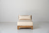 Malta Teak Frame Lounge Chair Front View 1