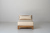 Malta Teak Frame Lounge Chair Front View 2