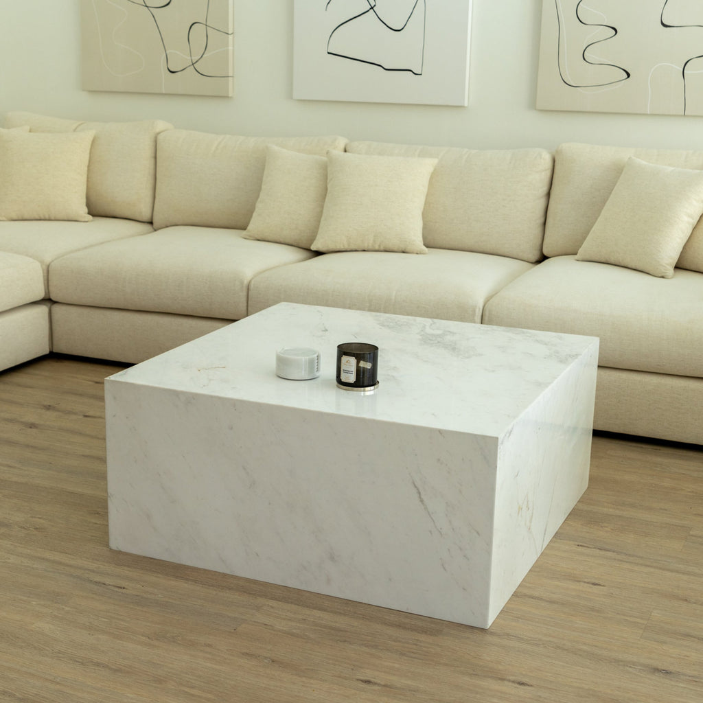 Marble Block Coffee Table