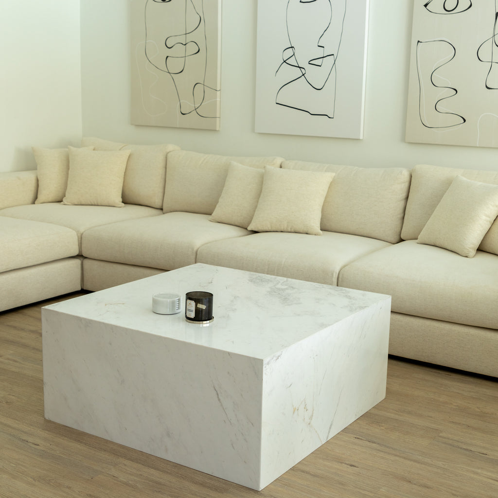 Marble Block Coffee Table