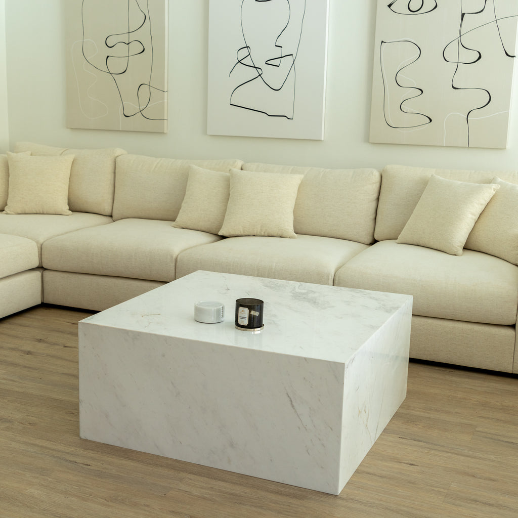 Marble Block Coffee Table