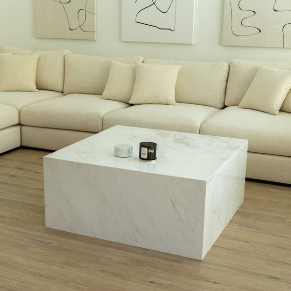 Marble Block Coffee Table