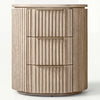 Maren Oak Nightstand Front View 1