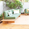Marion Teak Sofa Customer Home