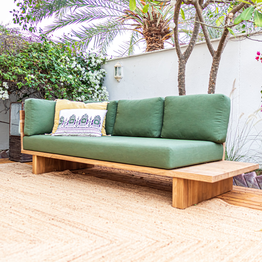 Marion Teak Sofa Customer Home