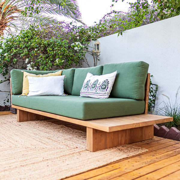 Marion Teak Sofa Customer Home