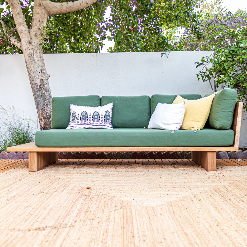 Marion Teak Sofa Customer Home