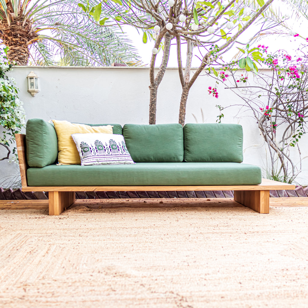 Marion Teak Sofa Customer Home