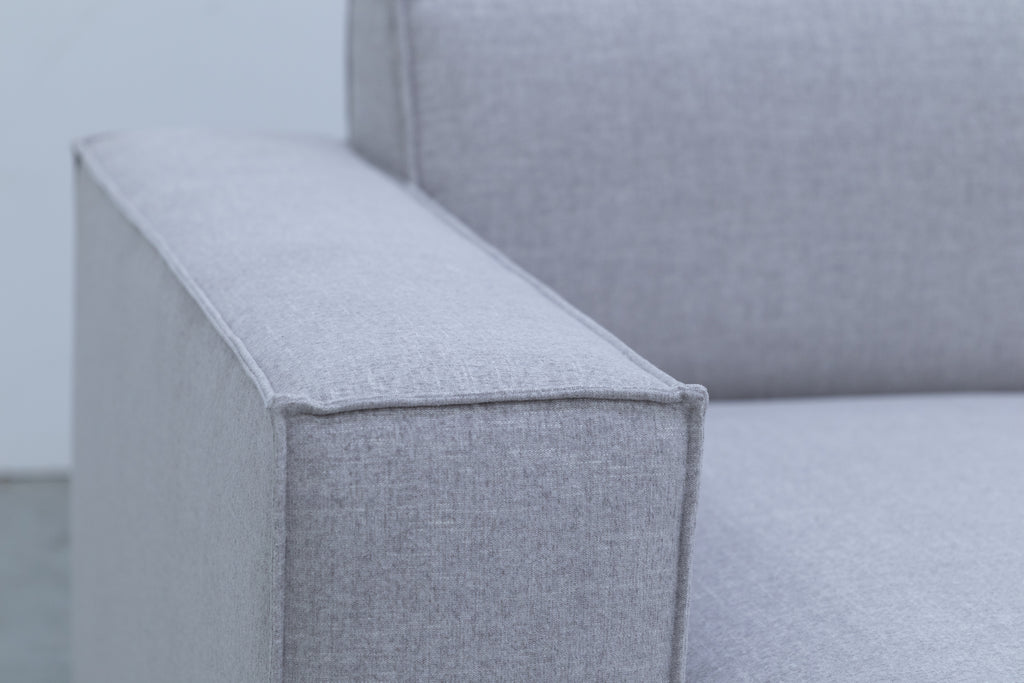Max 2 Seater Sofa with Chaise Close Up Detailed Fabric View