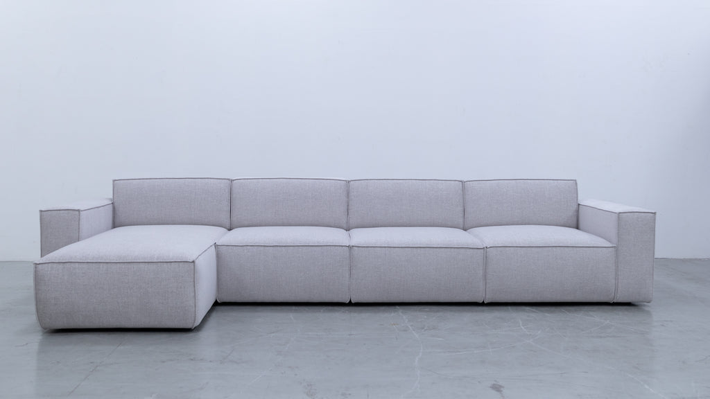 Max 4 Seater Sofa with Chaise Front Perspective View 2