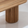 Meadows Oval Teak Dining Table Detailed Top Texture View 4