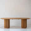 Meadows Oval Teak Dining Table Front View 1