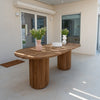 Meadows Oval Teak Dining Table Outdoor View 2