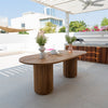Meadows Oval Teak Dining Table Outdoor View 3