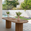 Meadows Oval Teak Dining Table Outdoor View 5