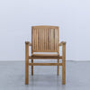 Melborne Teak Stacking Chair Front view
