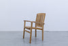 Melborne Teak Stacking Chair Side view 2