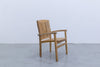 Melborne Teak Stacking Chair Side view 3
