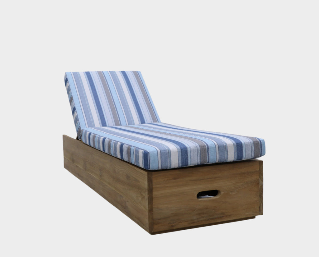 Meridian Teak Sun Lounger Side view