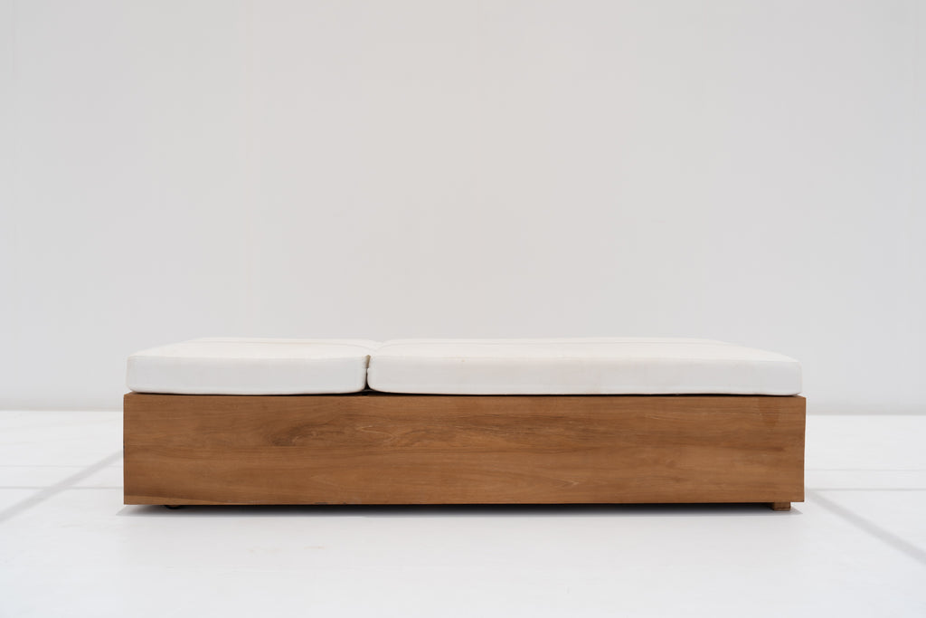 Meridian Teak Sun Lounger Side view
