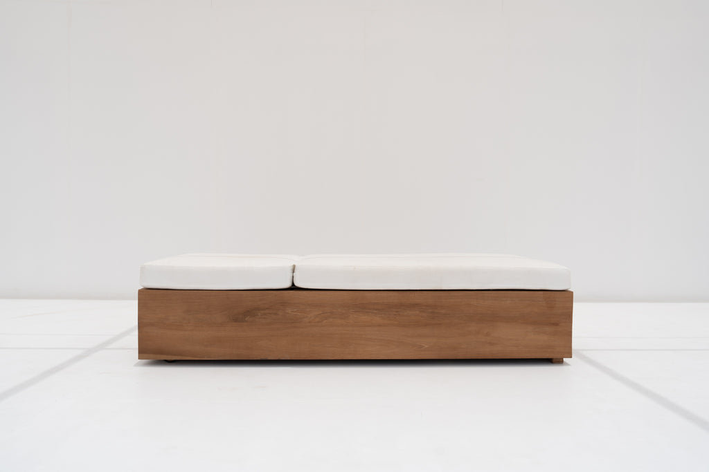 Meridian Teak Sun Lounger Side view