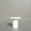 Mesa Microcement Side Table Front Perspective View 1