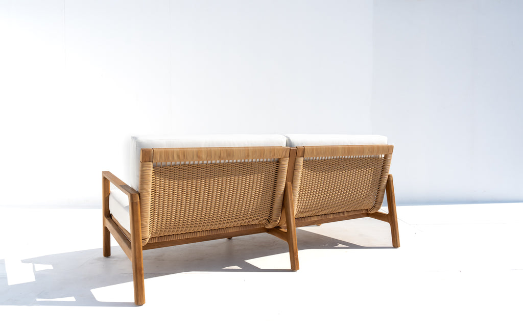 Messina Teak 2-Seater Back view