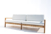 Messina Teak 3 Seater Sofa Side view
