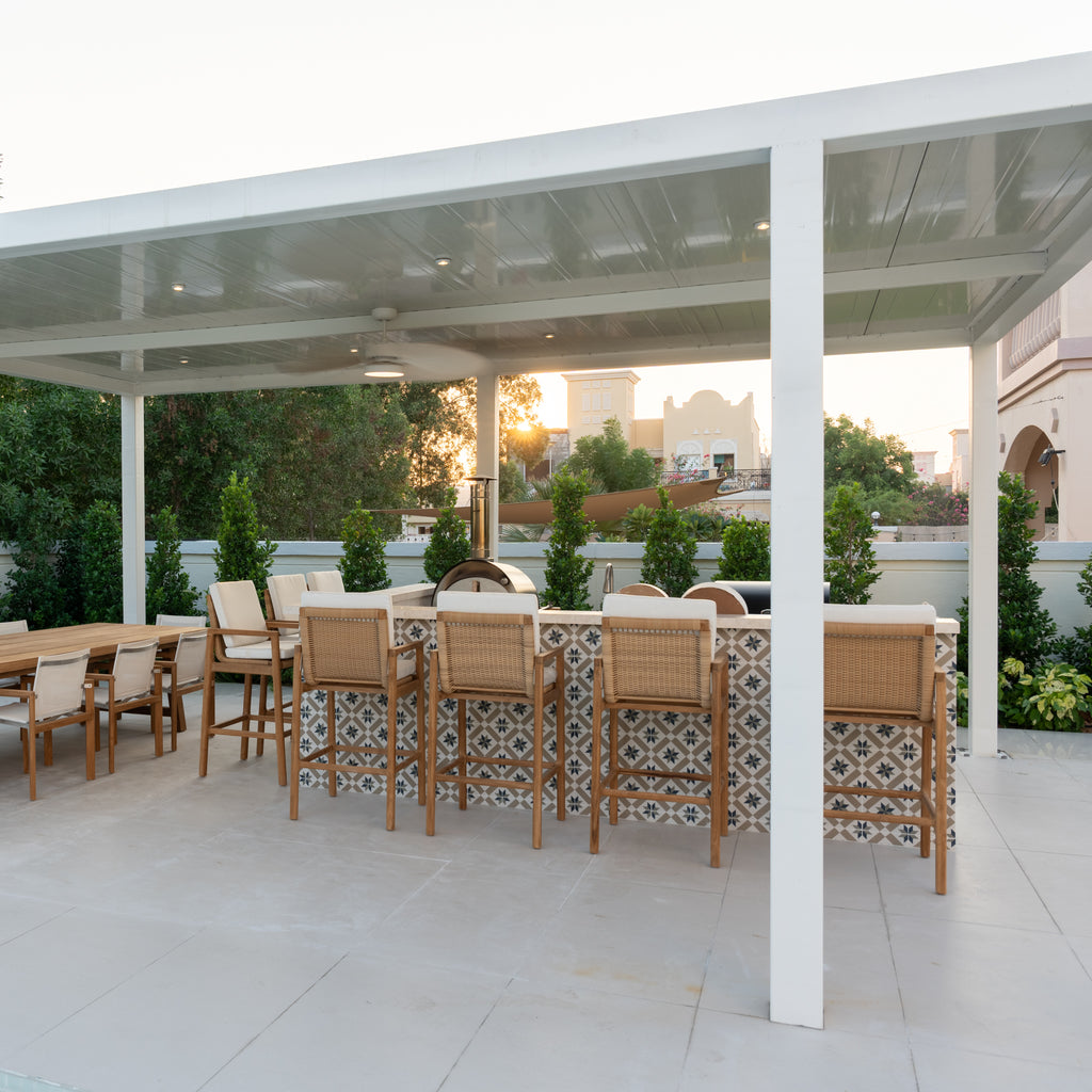 Messina Teak Bar Chair Customer Home 12