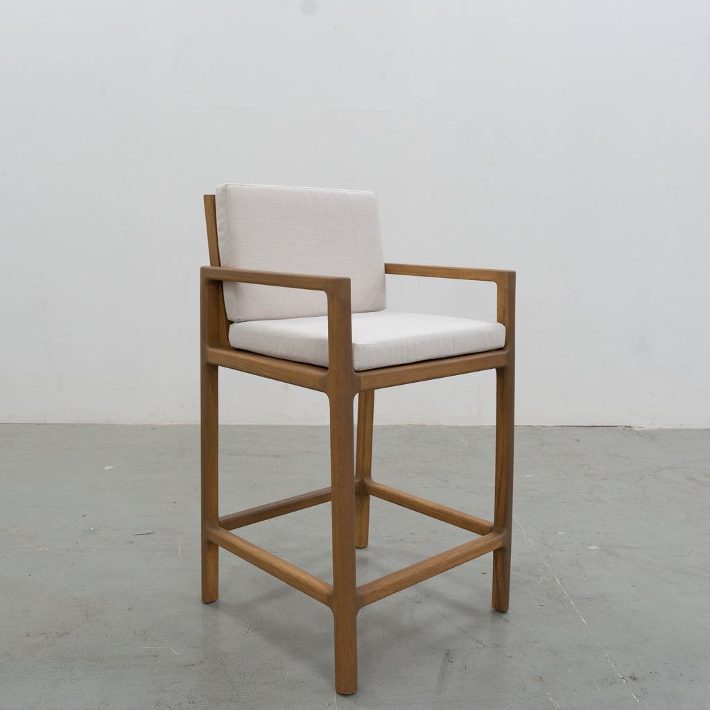 Messina Teak Bar Chair Side view 7
