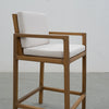 Messina Teak Bar Chair Side view 9